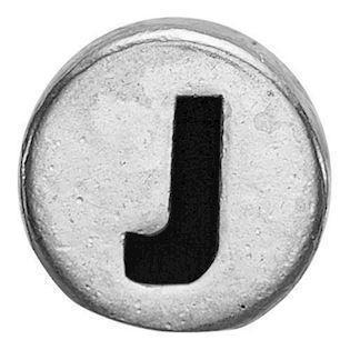 Christina Collect 925 sterling silver Small silver dot with J, model 603-S-J